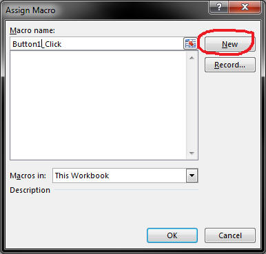Excel Assign Macro