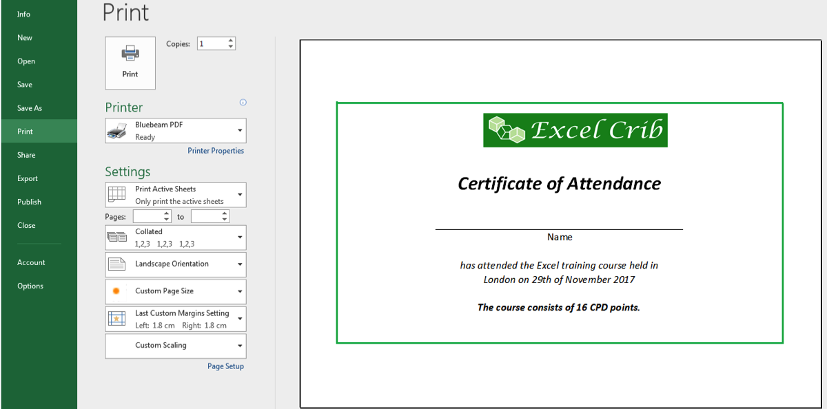 Excel Batch Print 2
