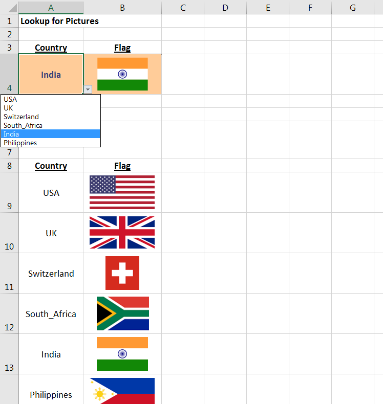 Excel Lookup Picture